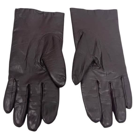 ARIS Leather Gloves Brown Women's size 7.5 - Picture 2 of 7